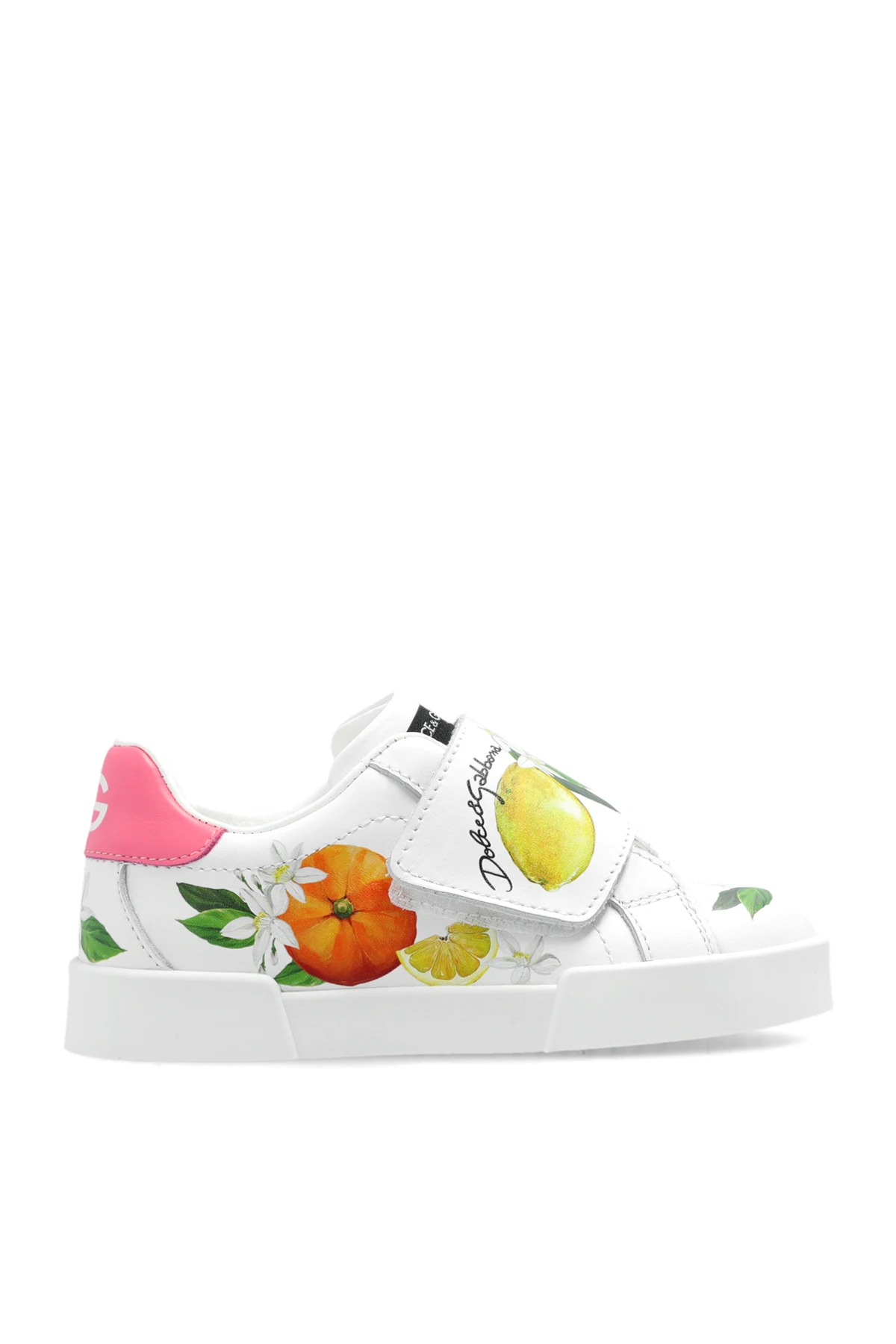 Sneakers with motif of fruits
