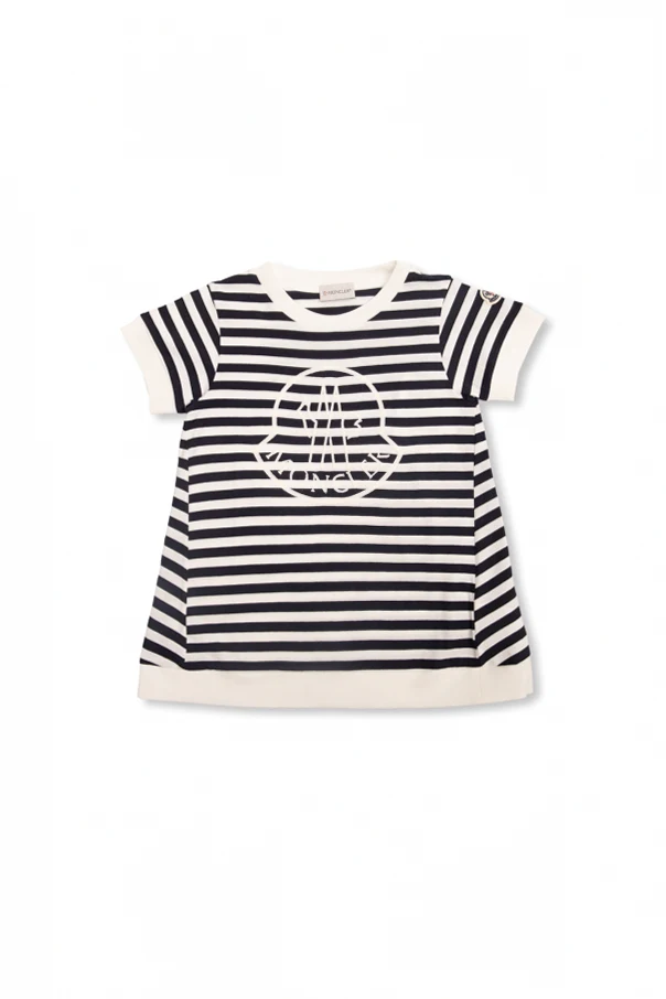 GRANATOWY T-shirt w paski