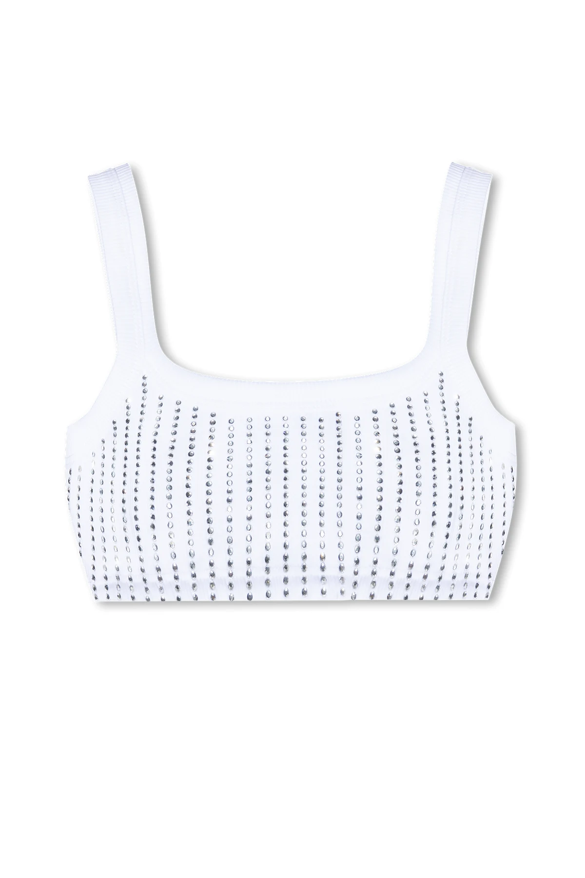 Cropped top with glistening applications