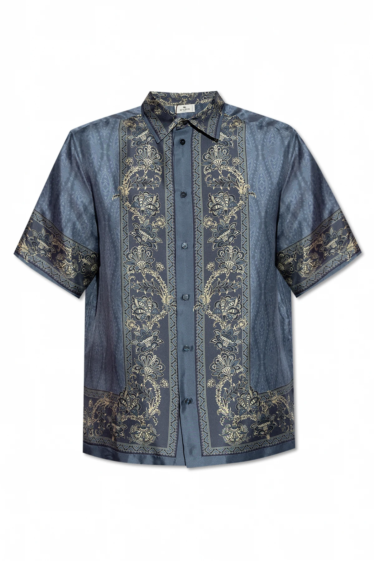 Jedwabna koszula z nadrukiem