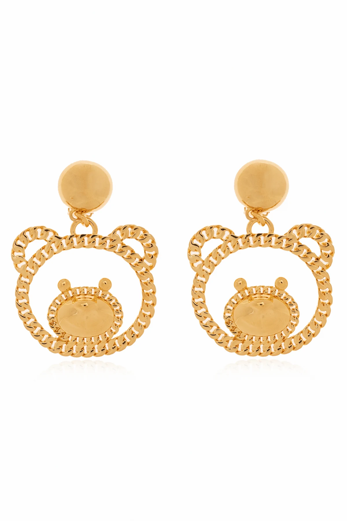 Klipsy z zawieszką w kształcie misia