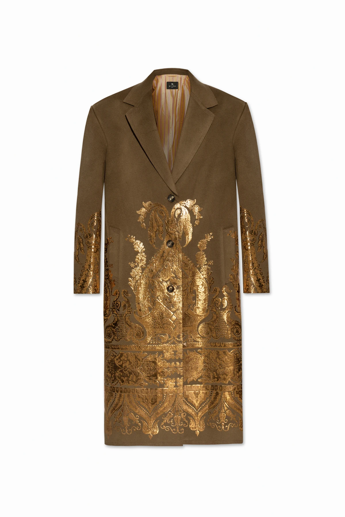 Płaszcz z połyskującym  nadrukiem