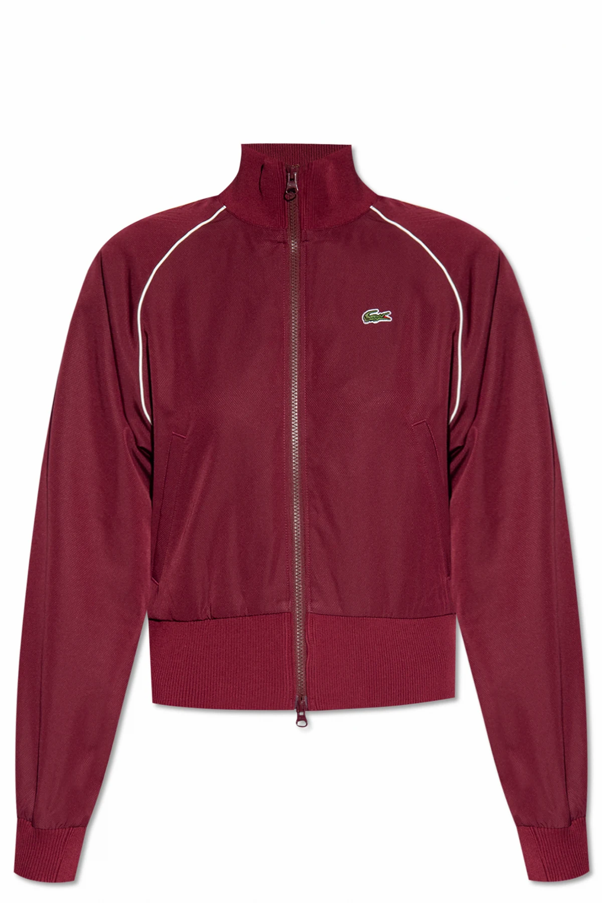 Jacket with stand collar