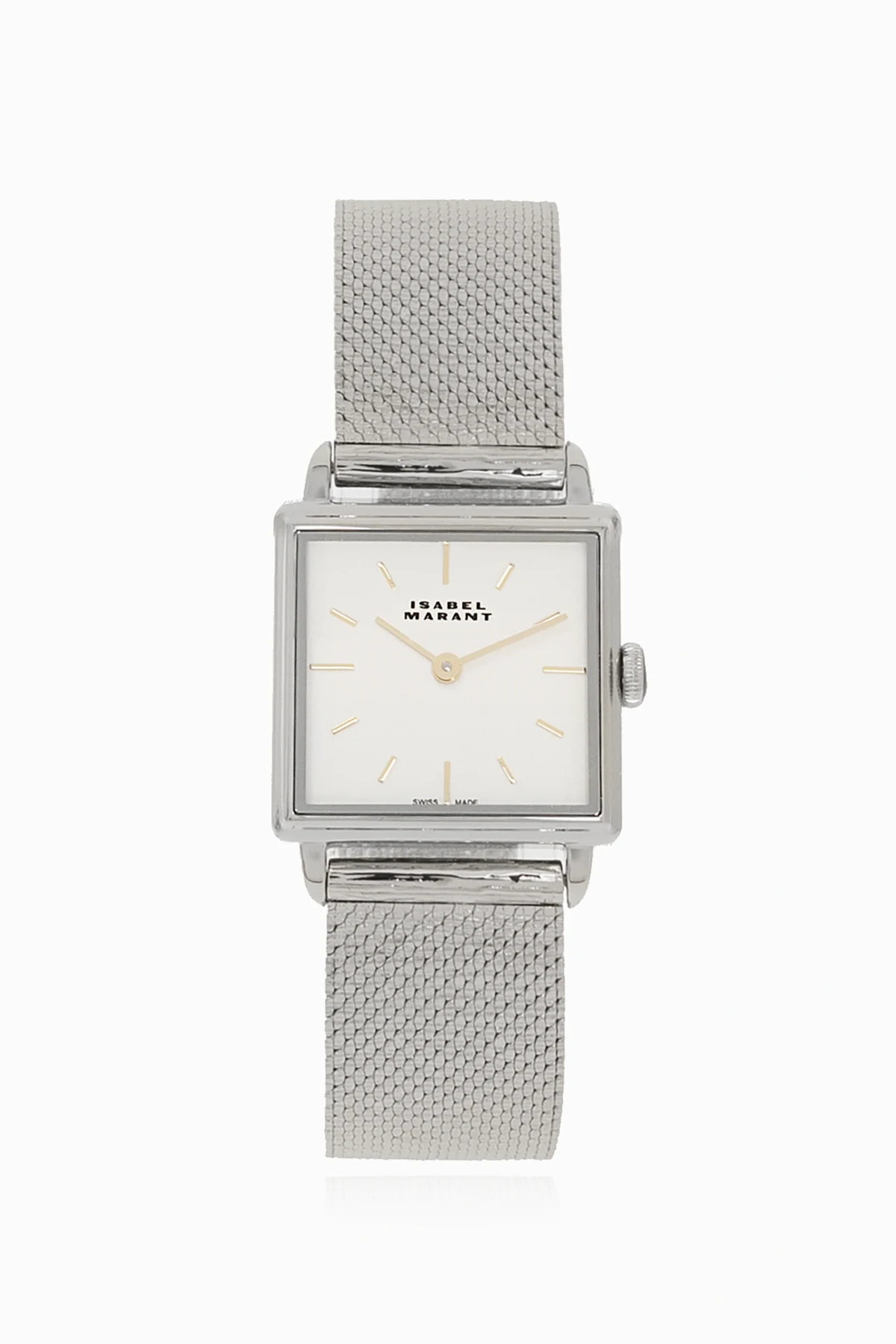 SREBRNY Zegarek z logo