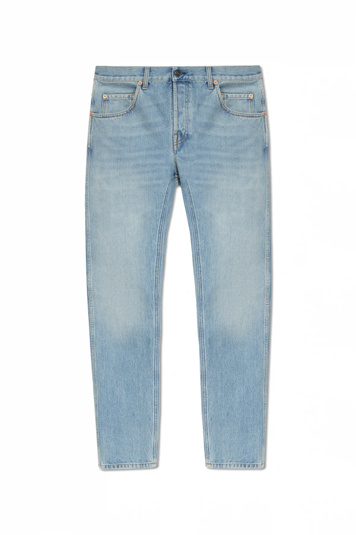 Jeans with pocket appliqués