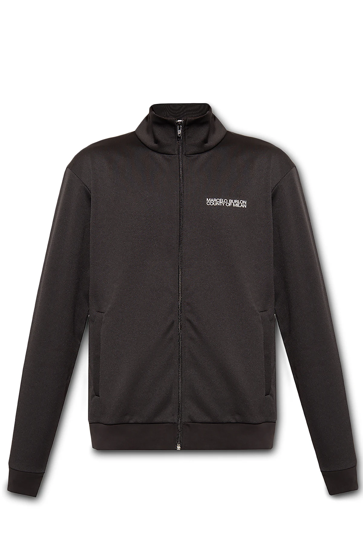 Sweatshirt with stand-up collar