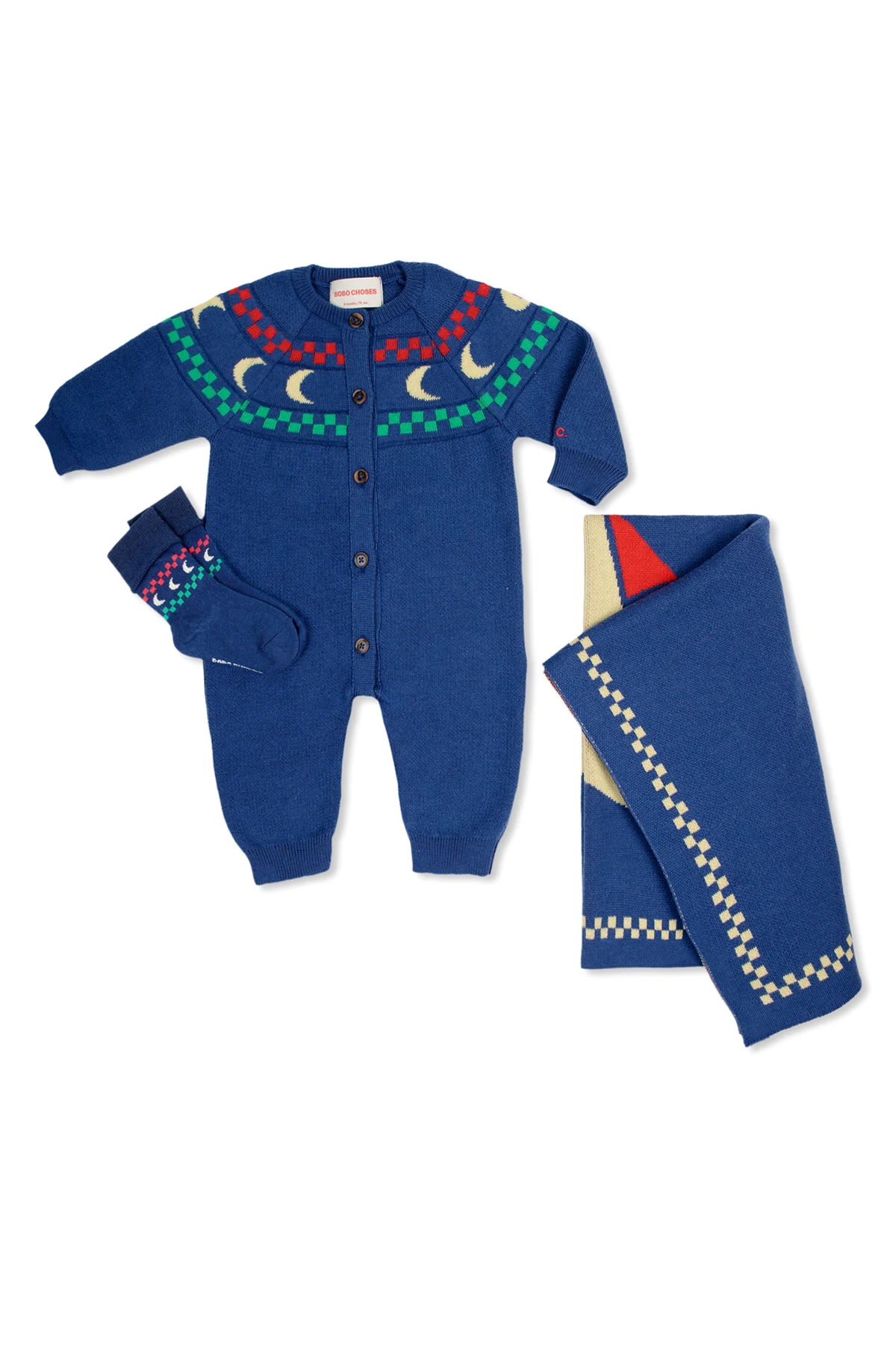 Set: Decke, Overall und Socken