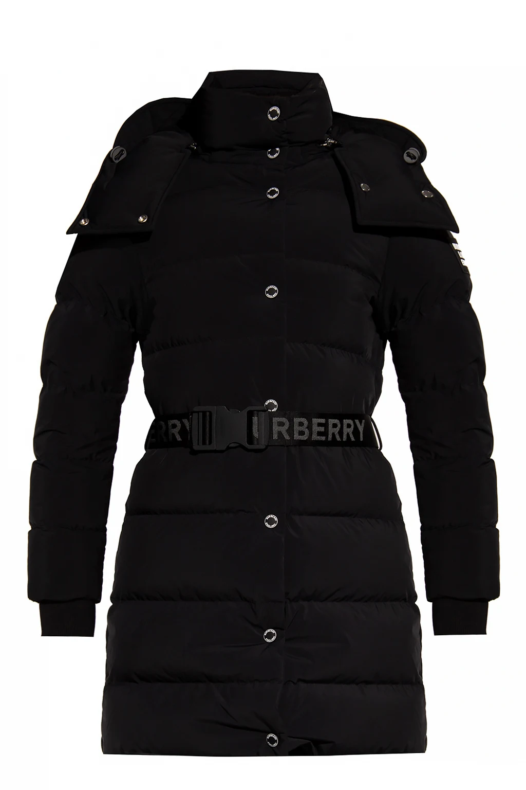 Puchowy płaszcz z logo