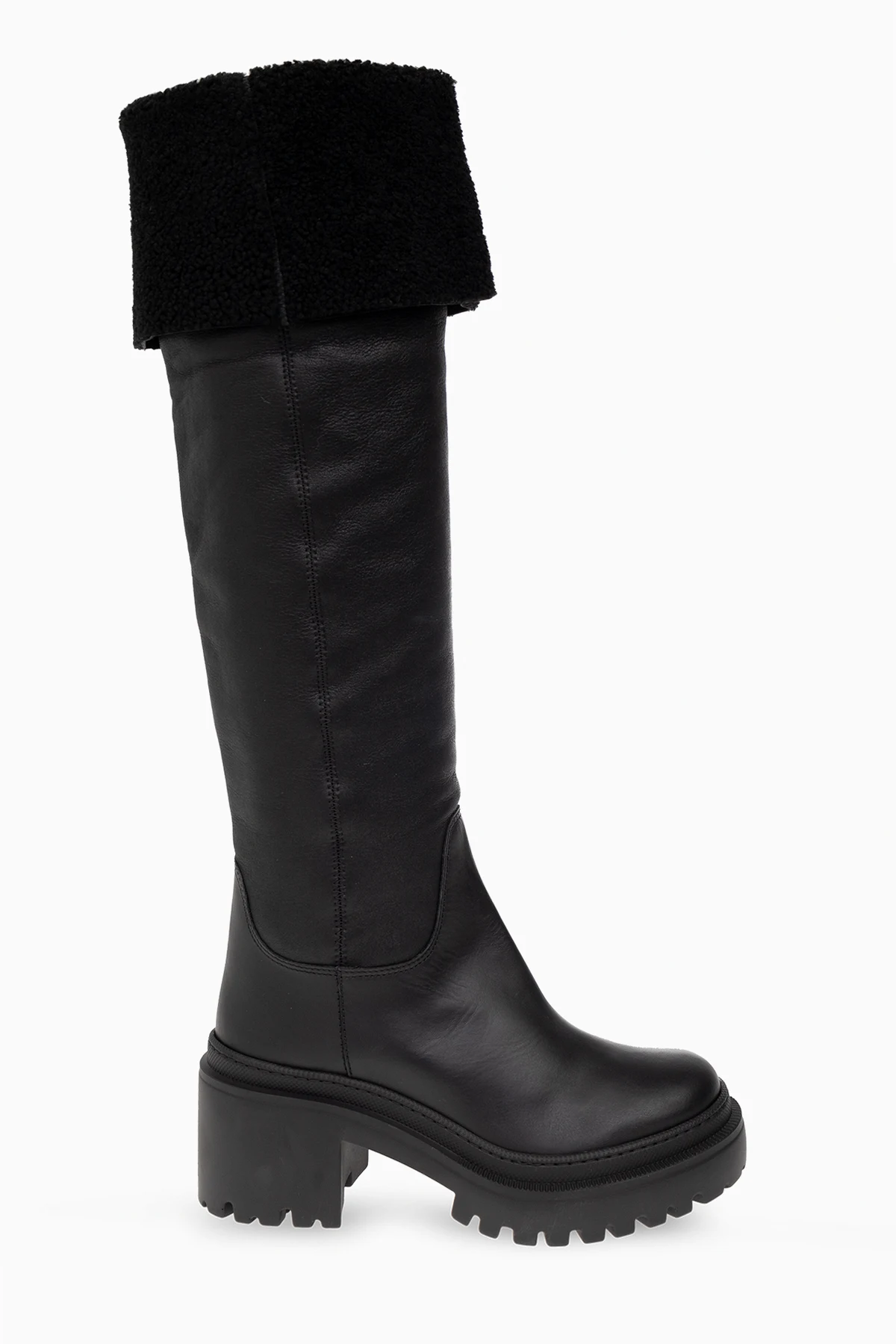 ‘Iwona’ leather heeled boots