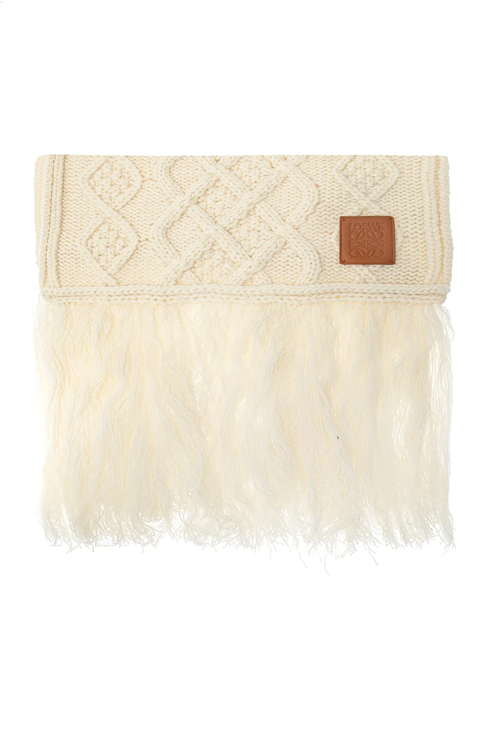Knitted scarf with logo