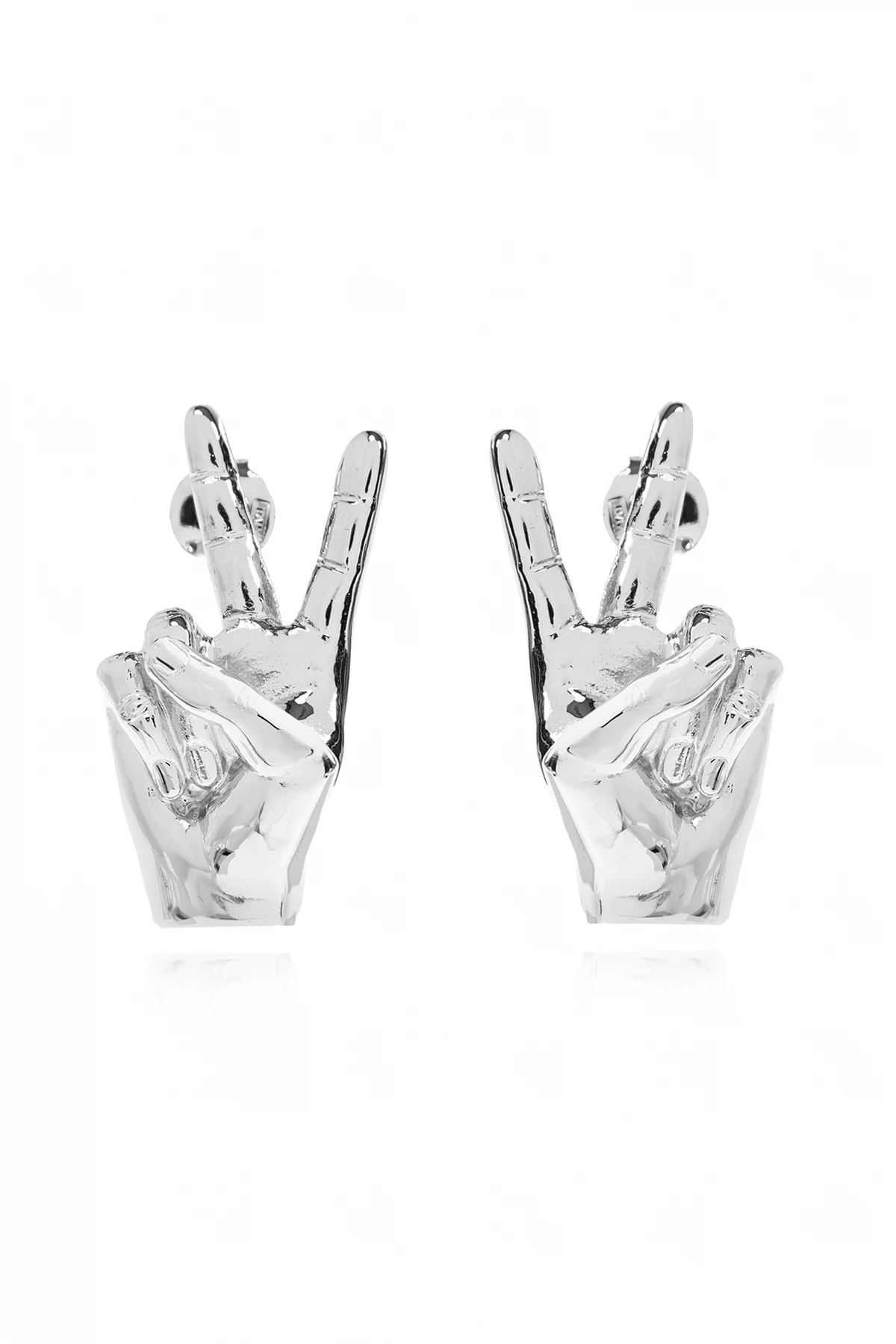 Earrings with hand motif