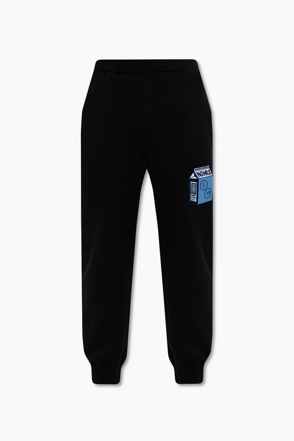 Sweatpants with logo patch