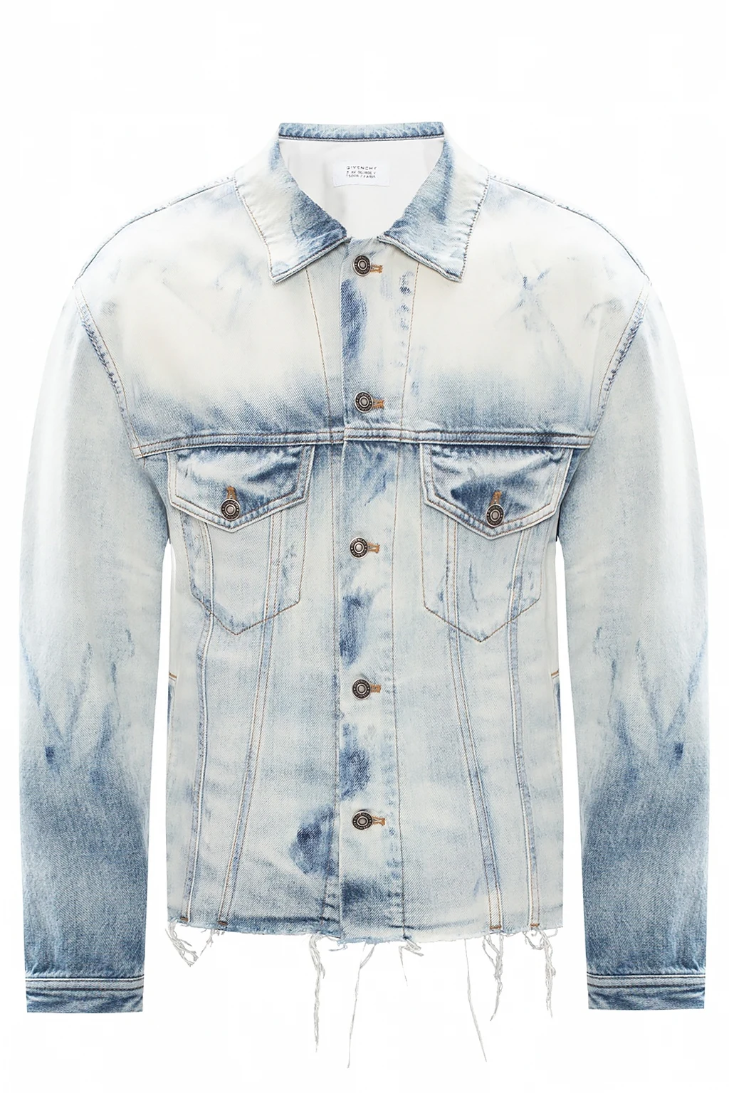 Raw edge denim jacket