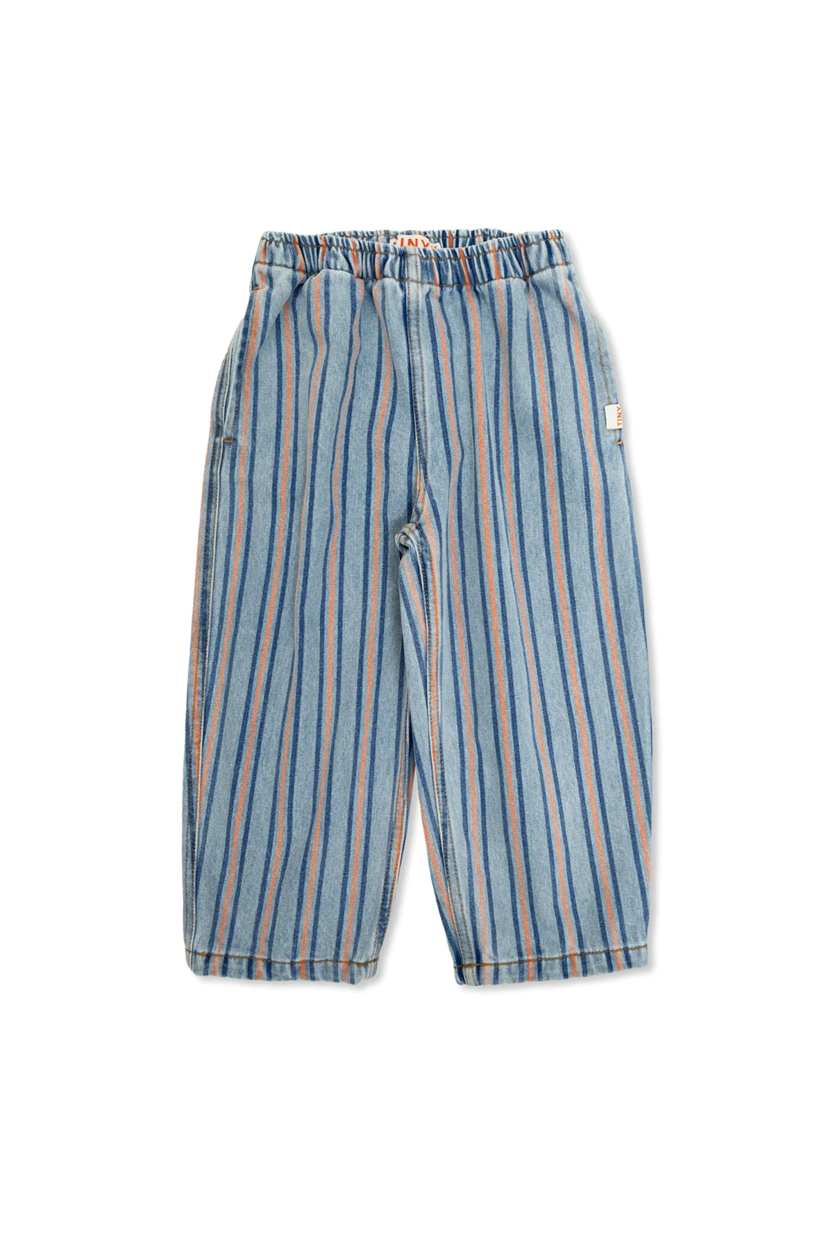 Jeansy ze wzorem w paski