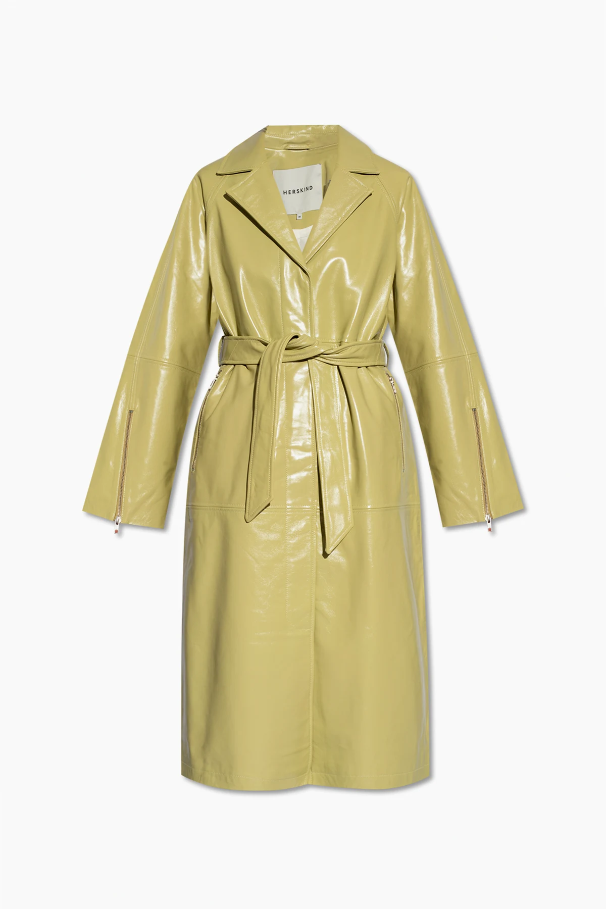 Skórzany płaszcz ‘Puch’