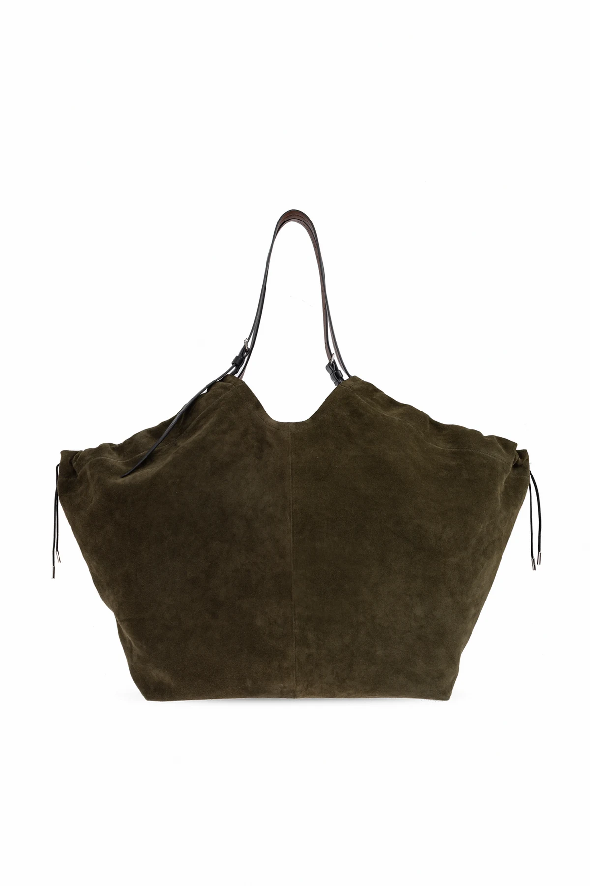GREEN Suede shopper bag