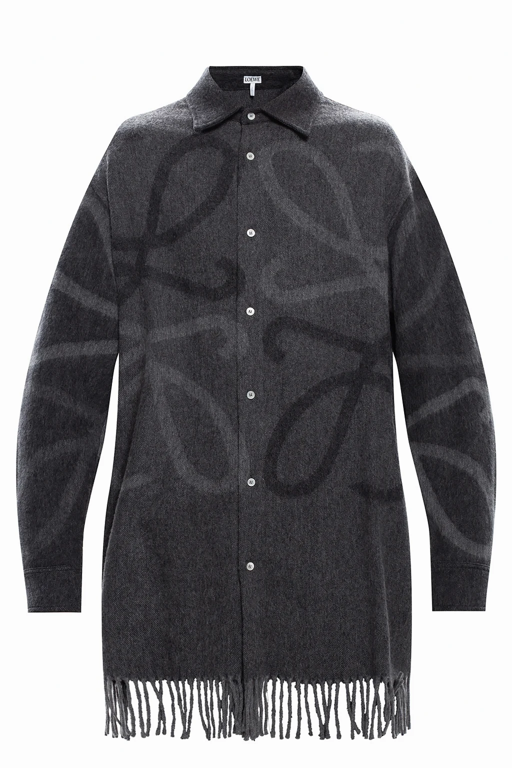 Wełniana koszula z frędzlami