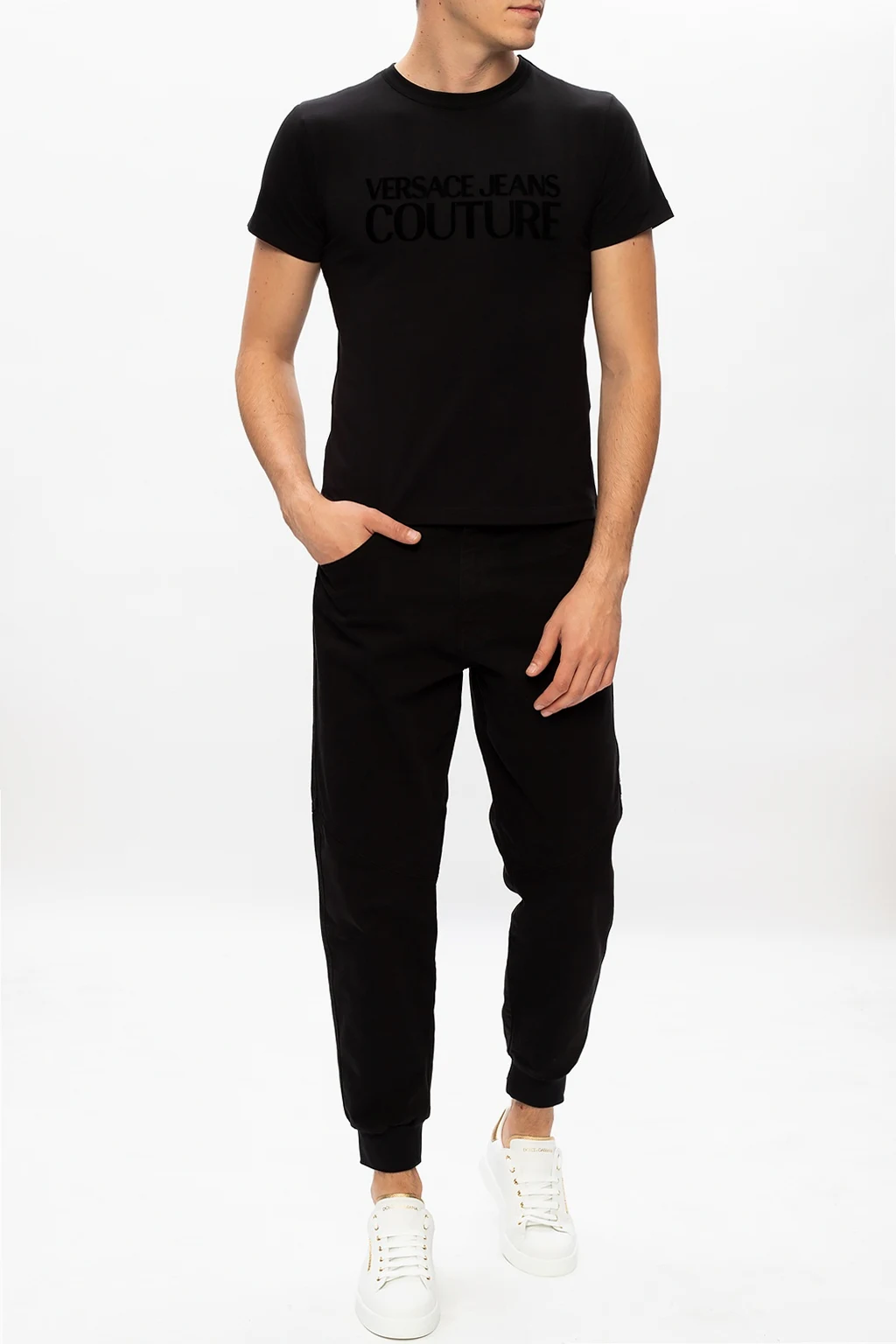 Flock-printed T-shirt