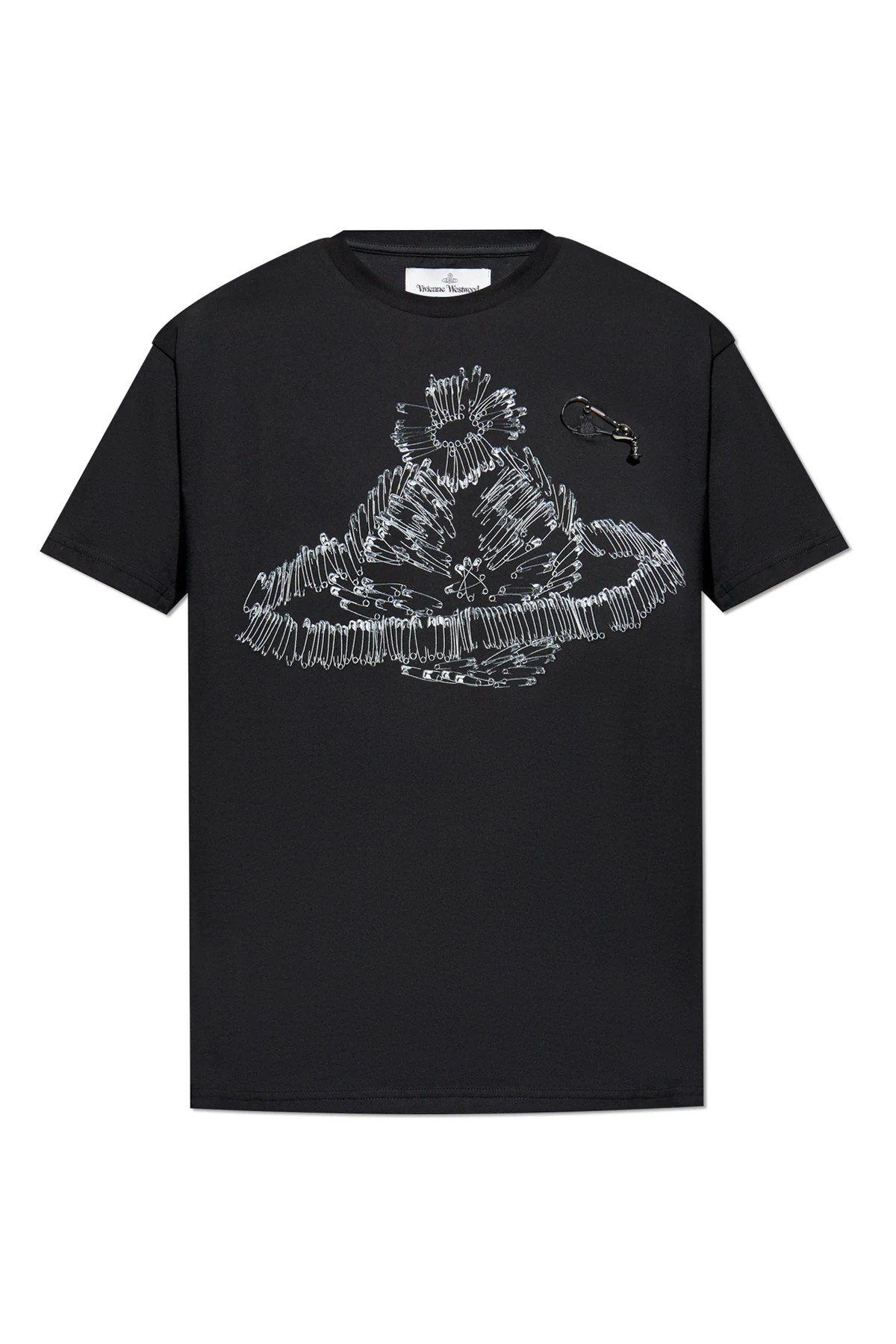 T-shirt z metalową aplikacją