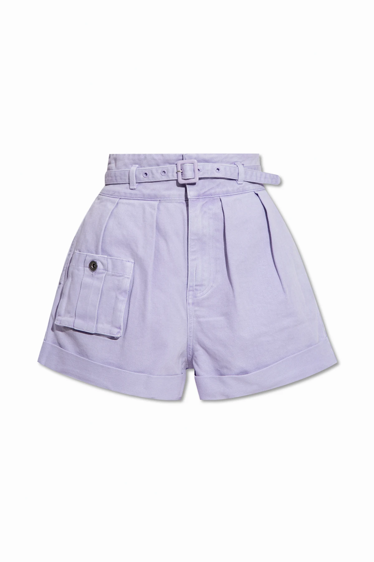 High-rise denim shorts