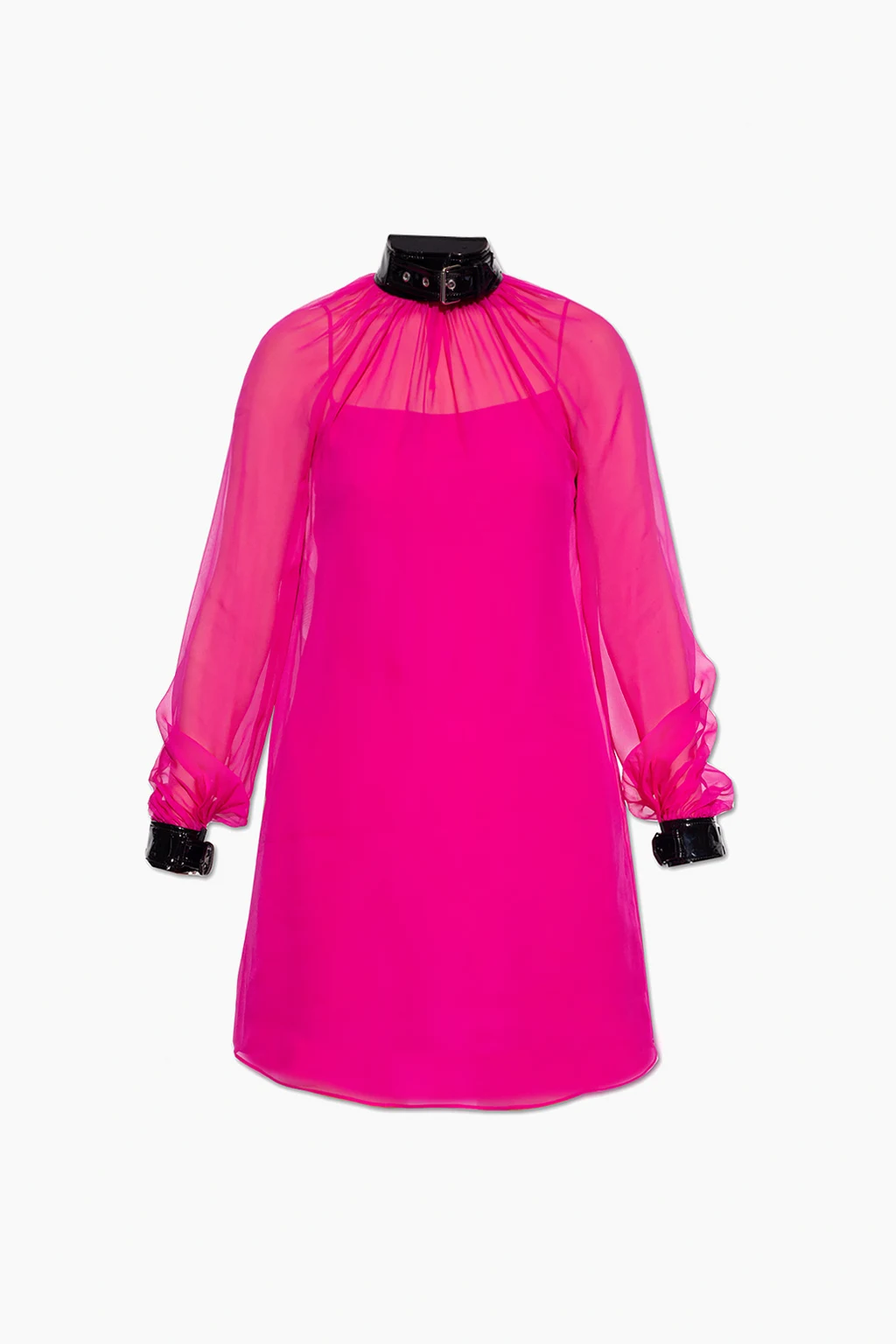 Dress with high collar