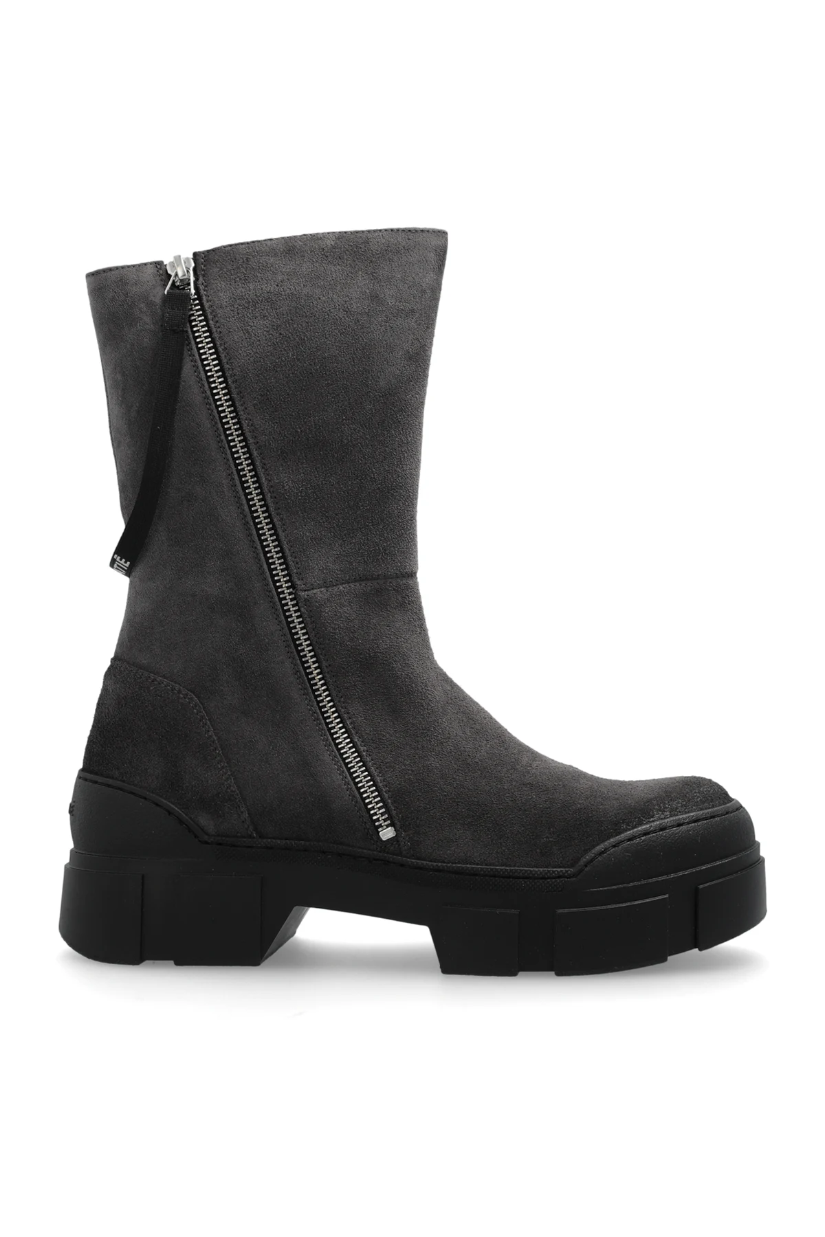 Zamszowe botki na platformie