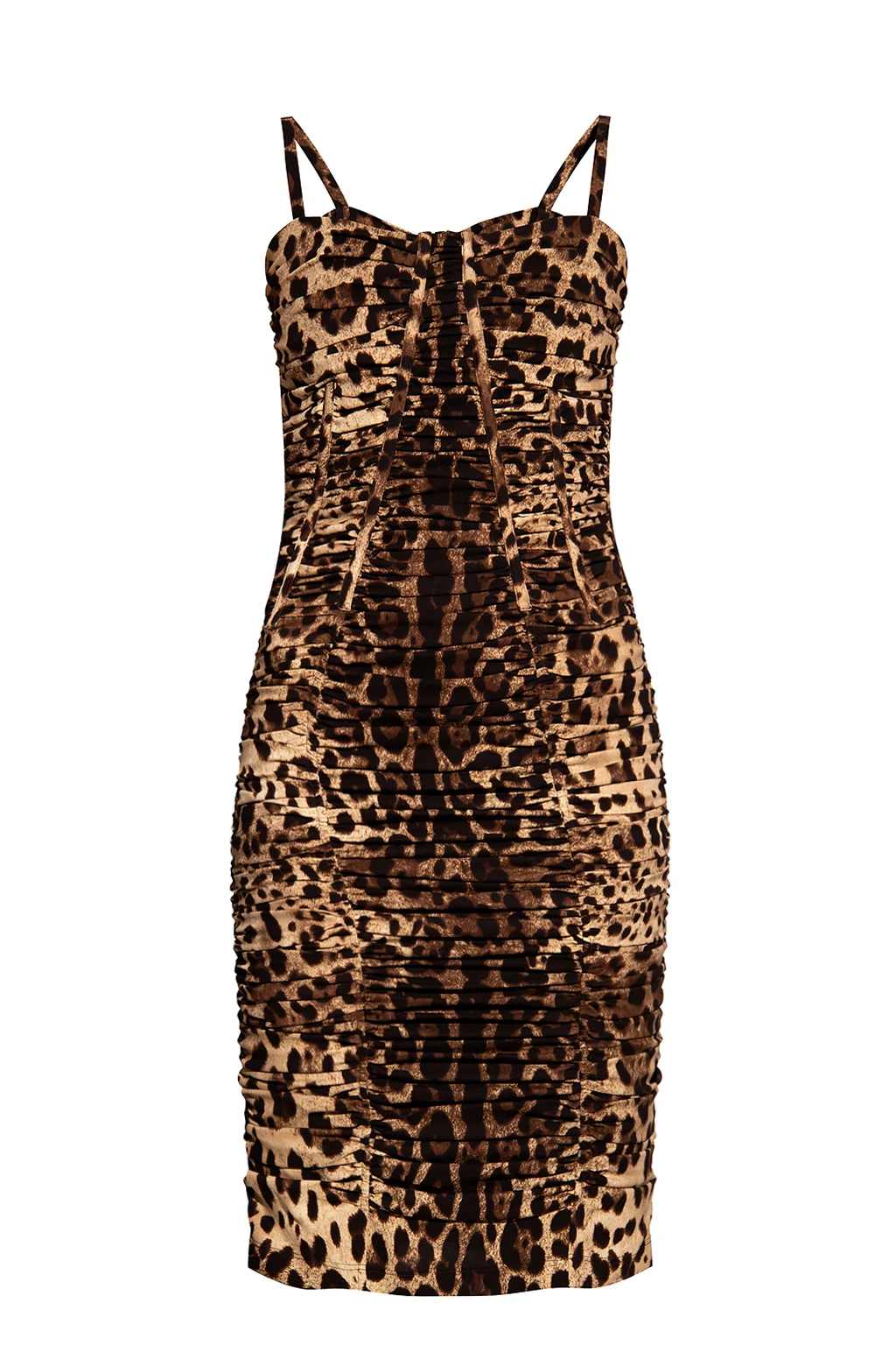 Leopard-printed slip dress