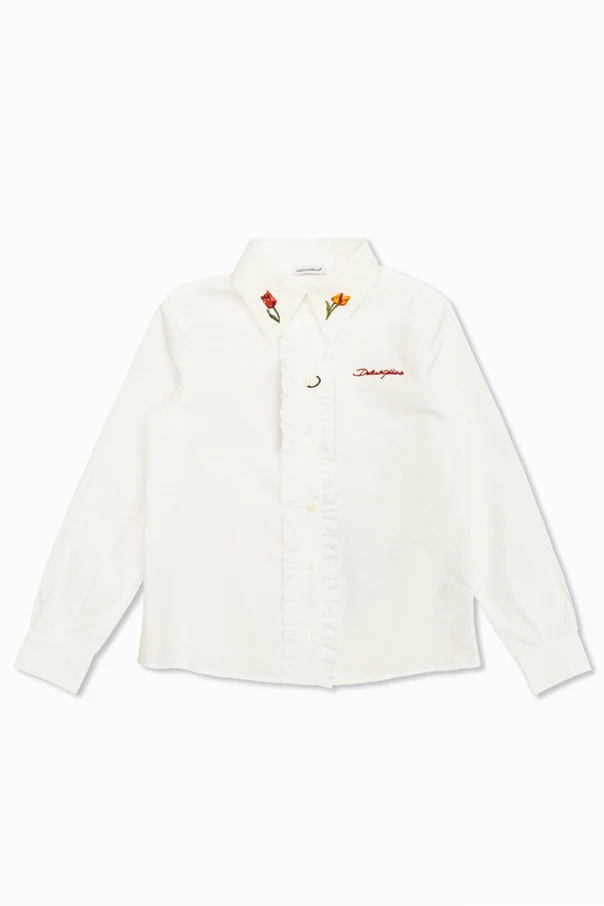WEISS Hemd mit Stickerei