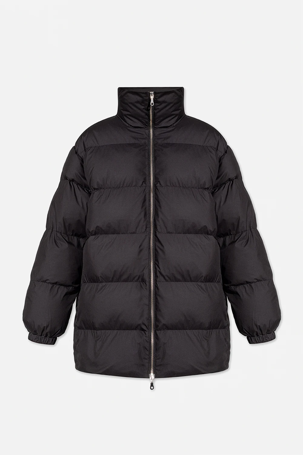 Quilted jacket with stand collar