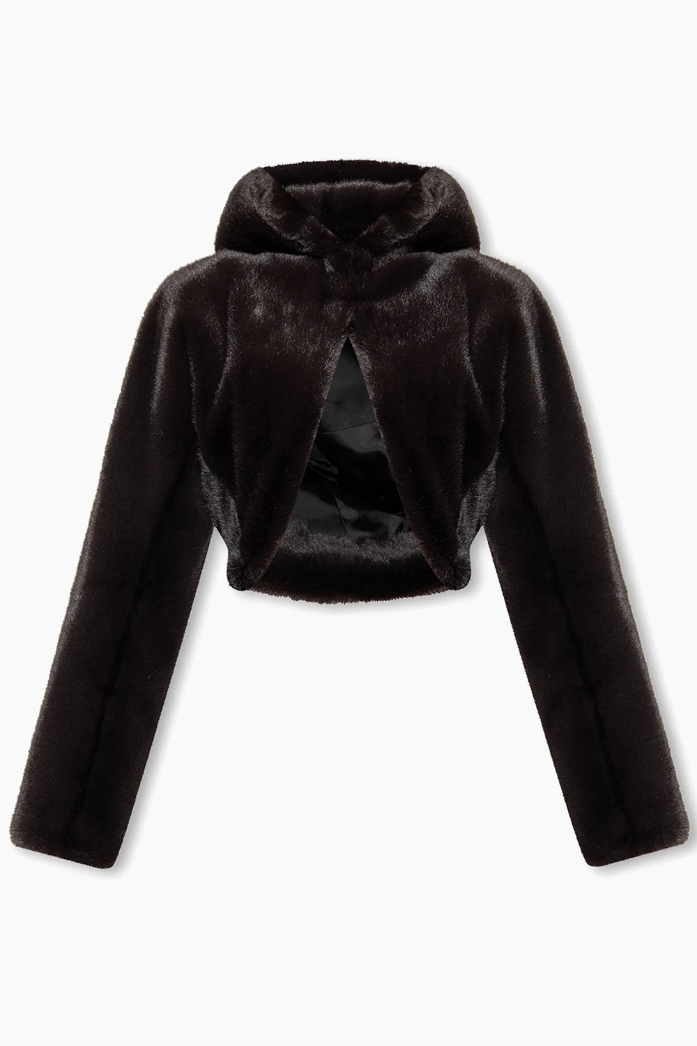 Cropped jacket with hood