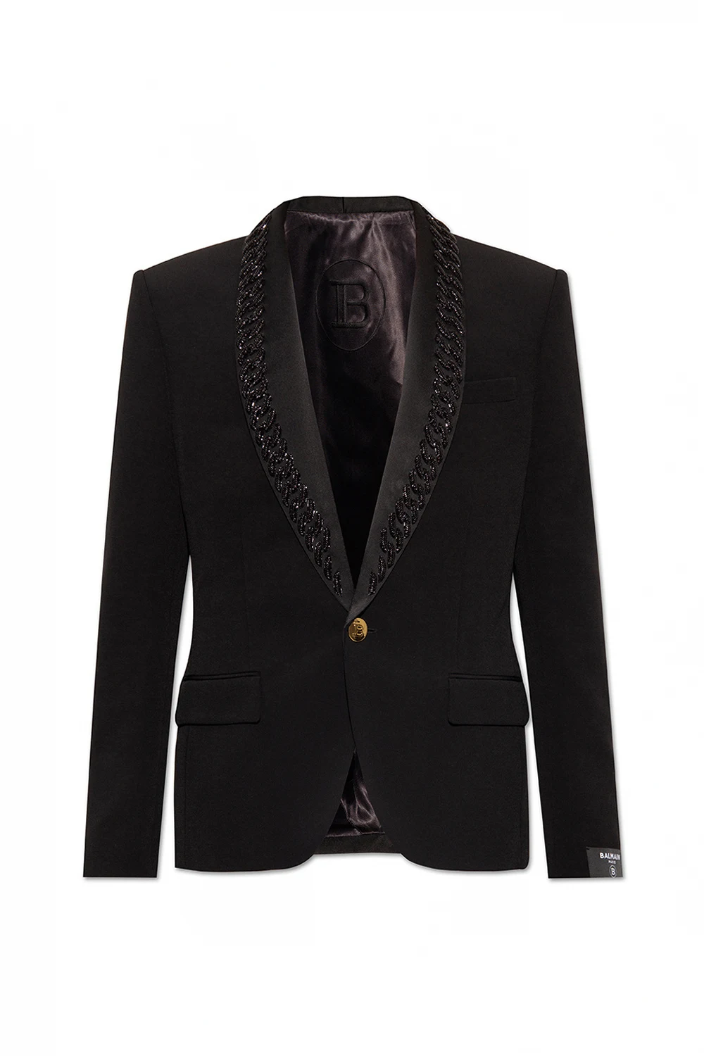 Blazer with decorative collar