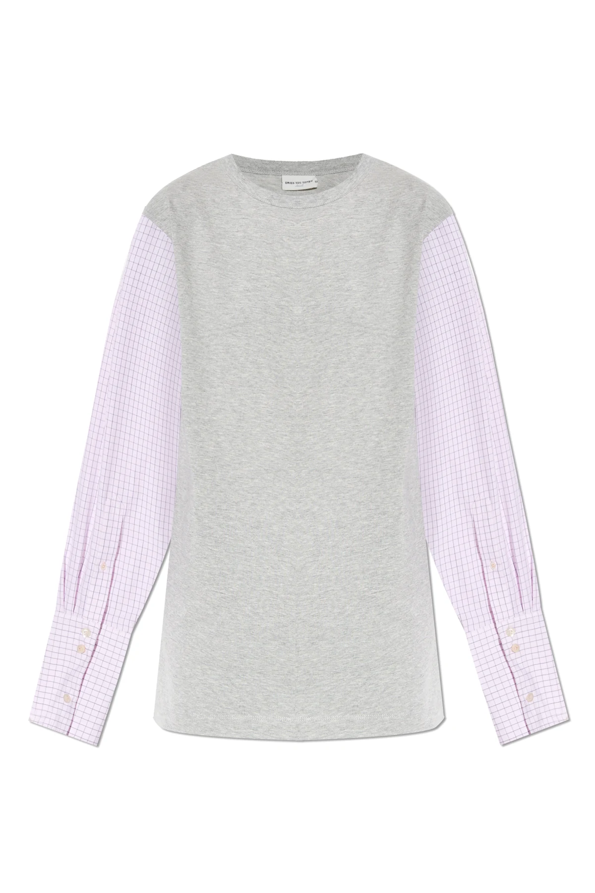 Bawełniany top z długimi rękawami