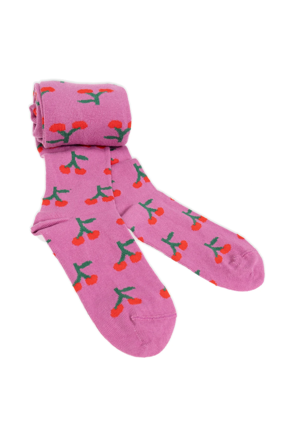 Strumpfhosen mit Kirschmotiv