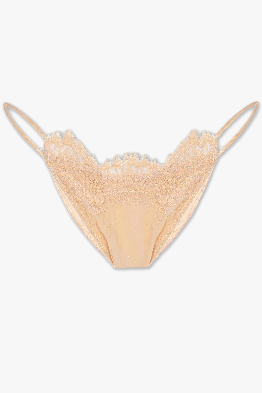 Silk briefs with lace