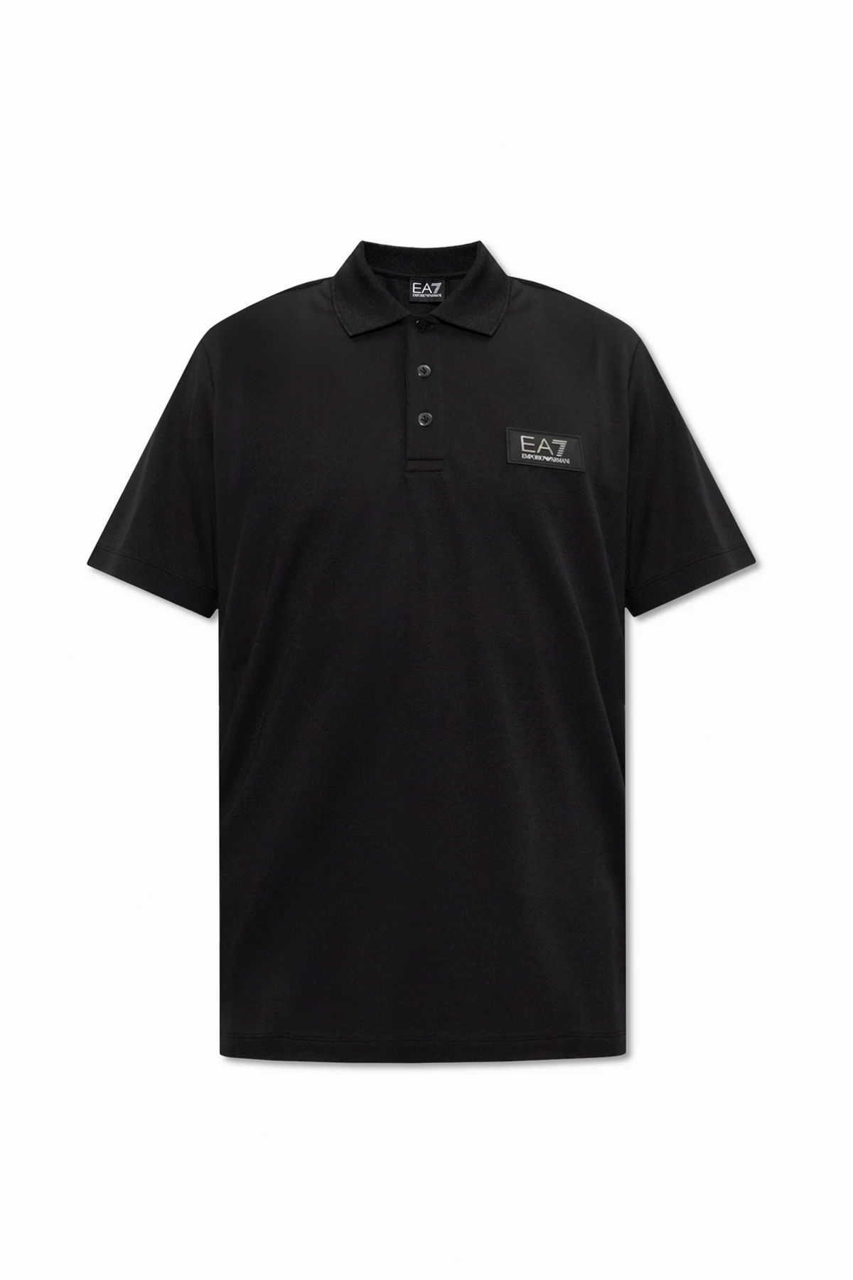 Polo shirt with logo patch