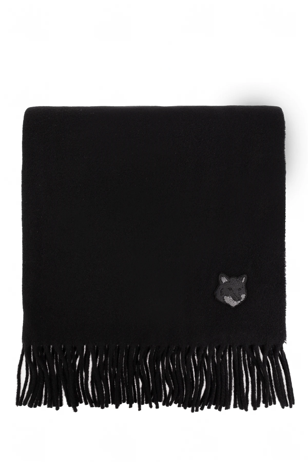 Wollschal mit Logopatch