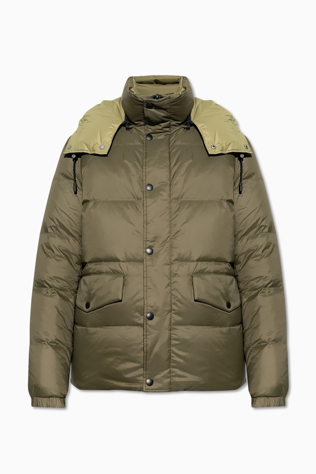 Reversible jacket with detachable hood