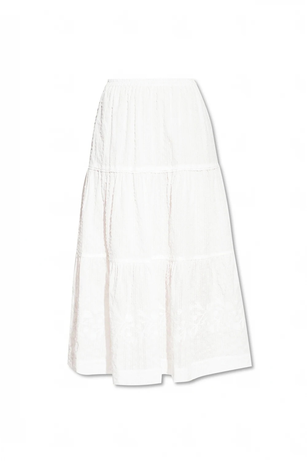 Embroidered cotton skirt