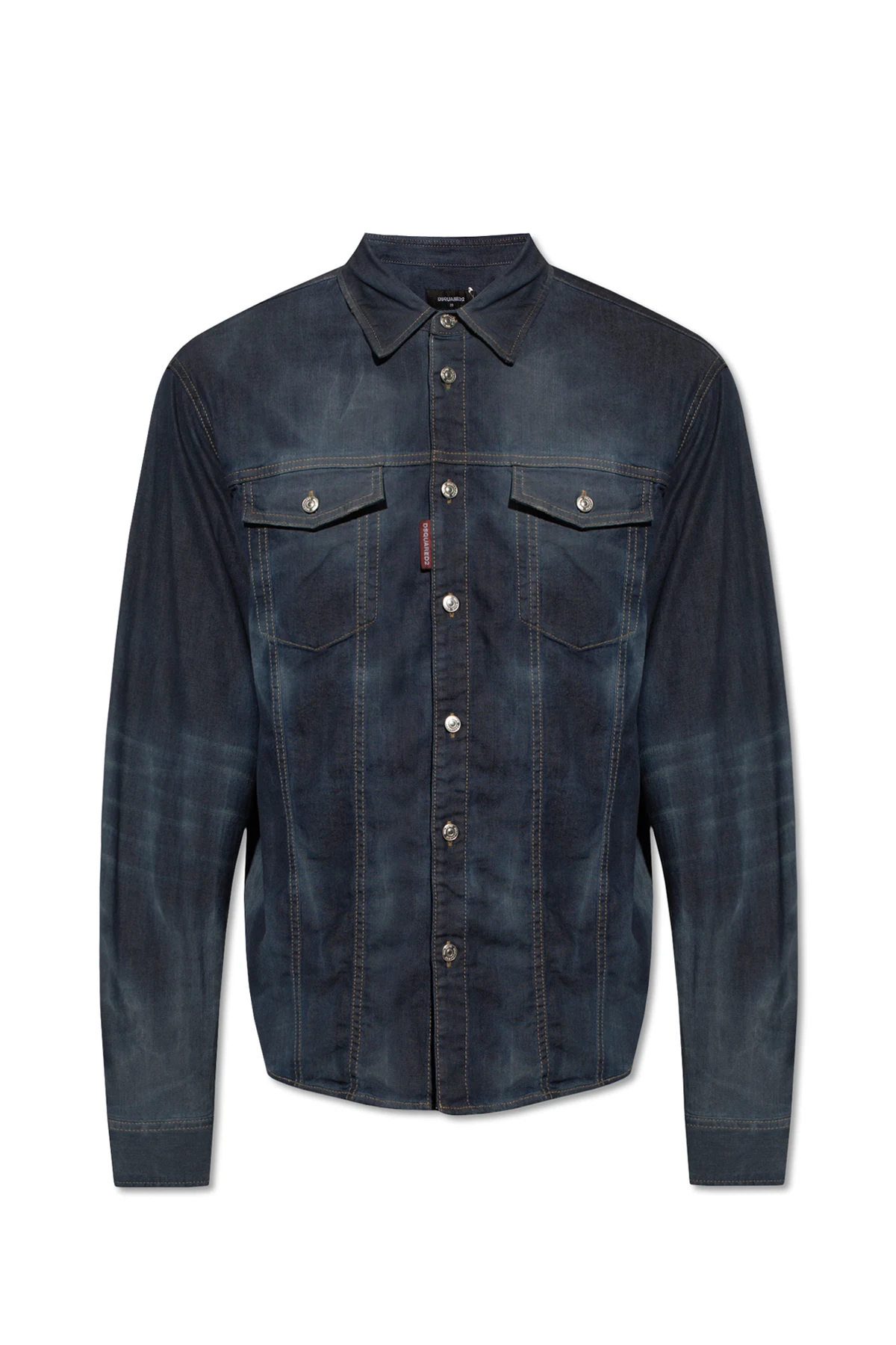 Denim shirt with vintage effect