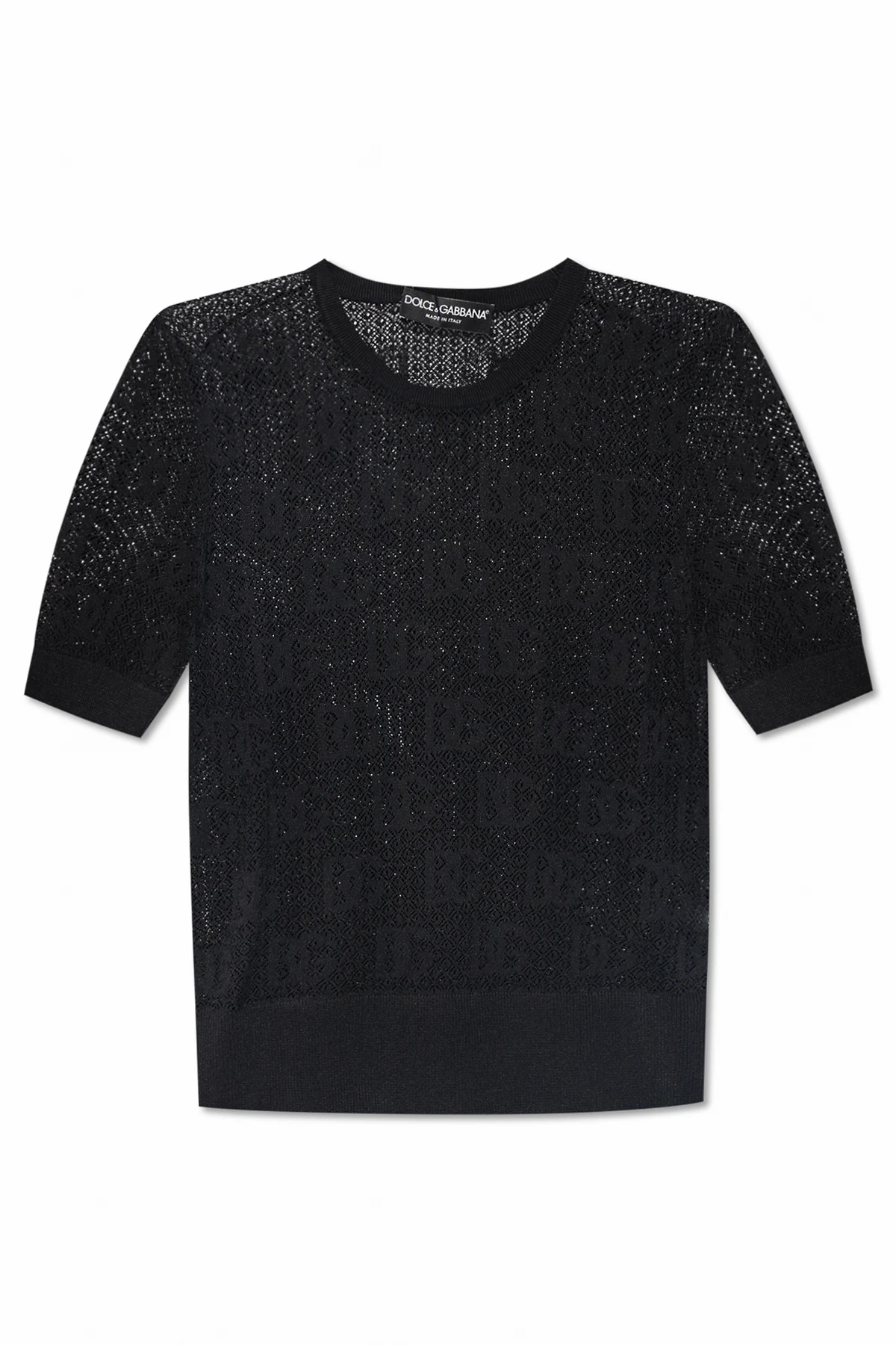 Openwork top with monogram