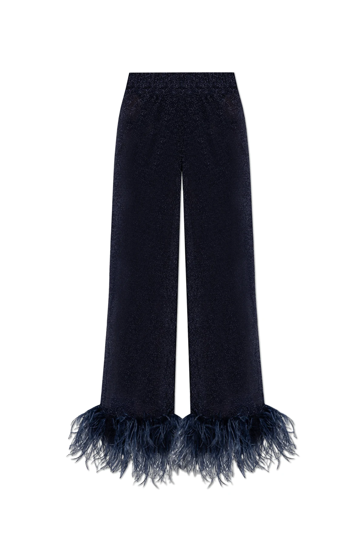 Spodnie ze strusimi piórami