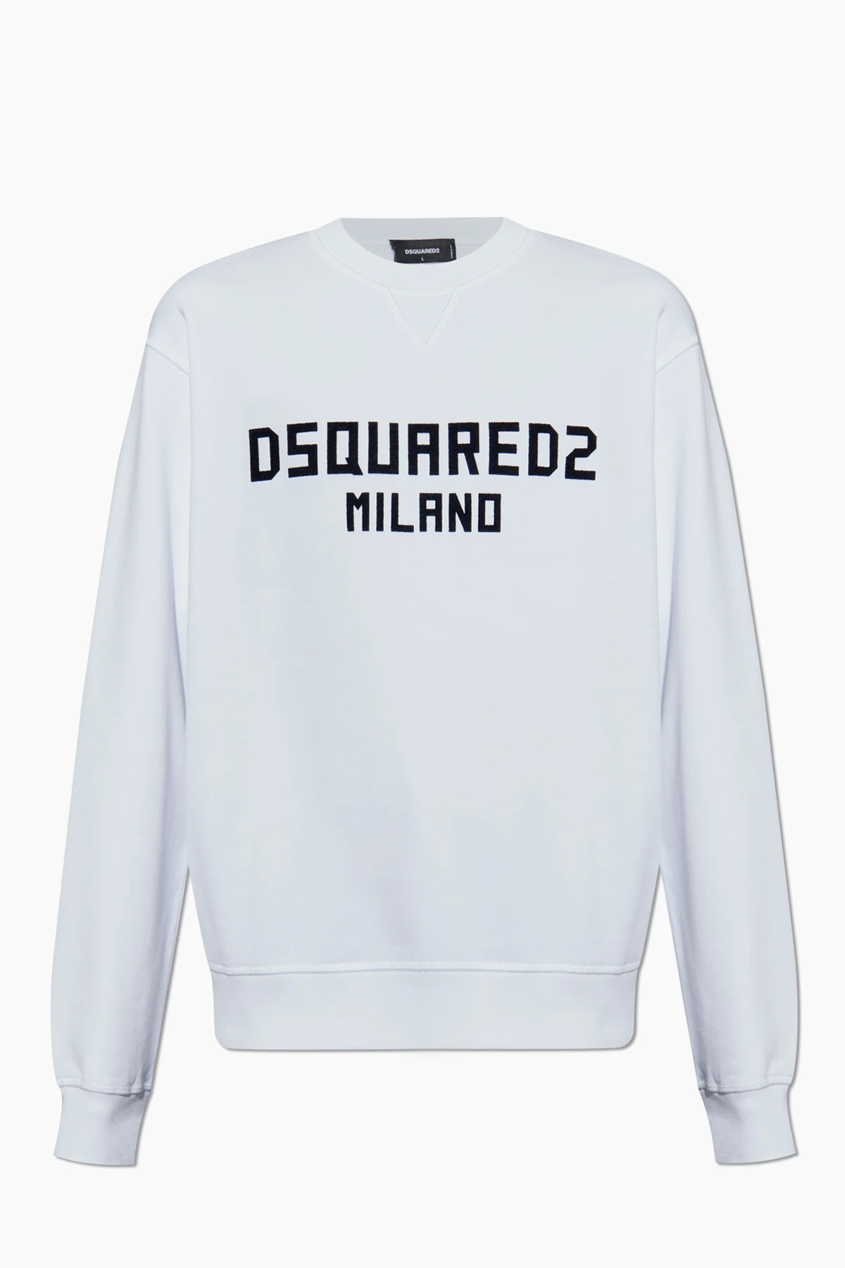 Sweatshirt with logo and velvety finish