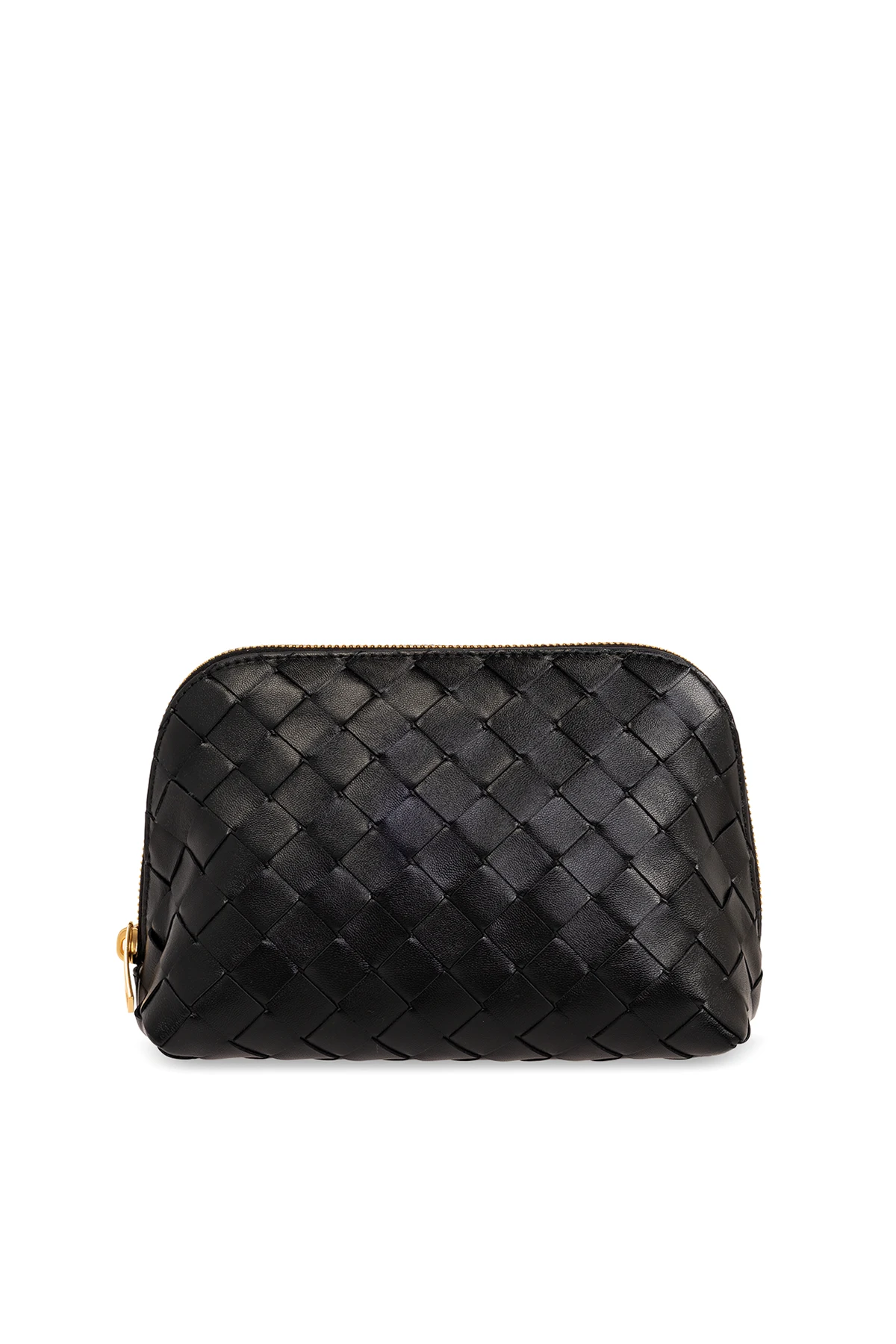 CZARNY Skórzana kosmetyczka