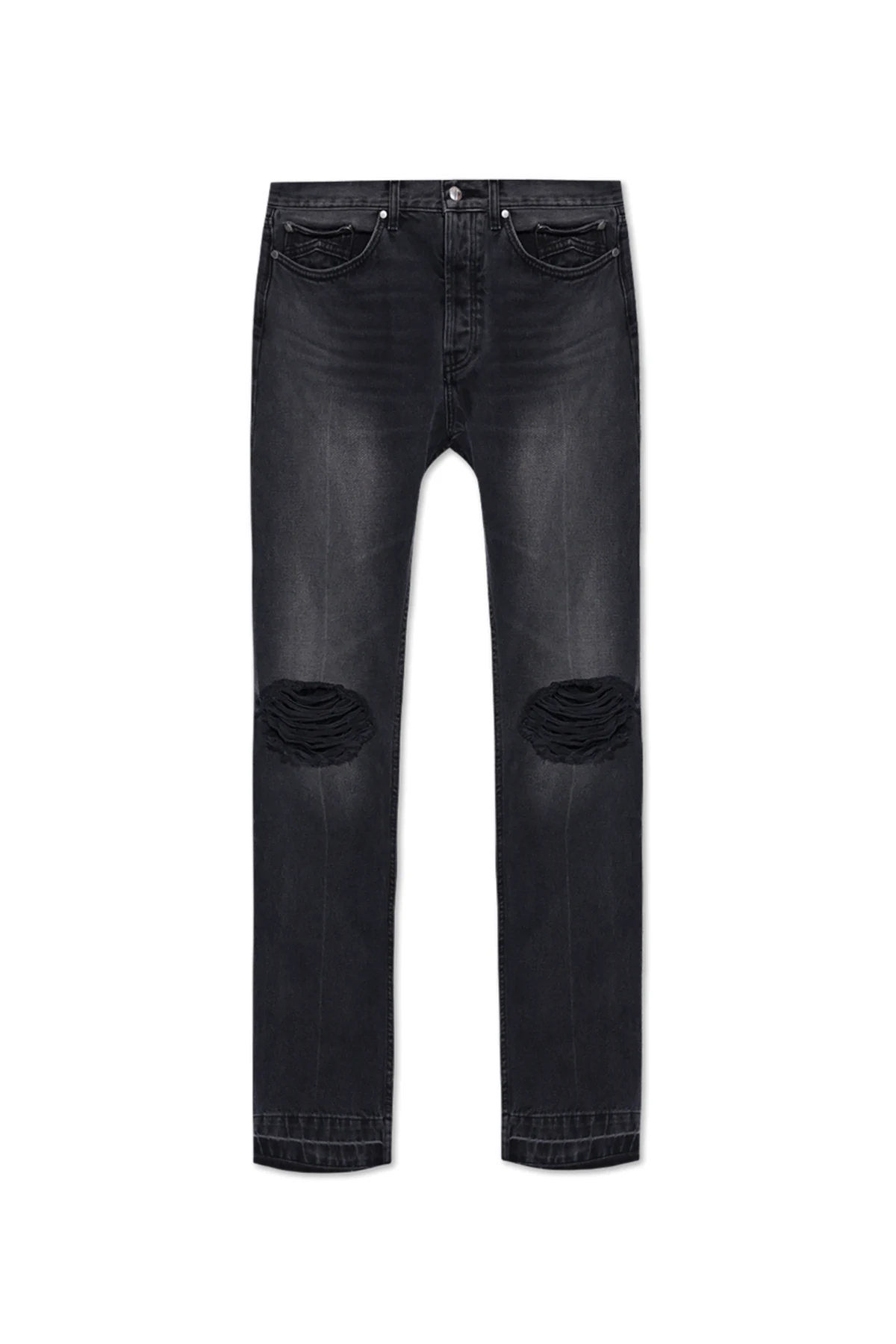 CZARNY Jeansy z kieszeniami