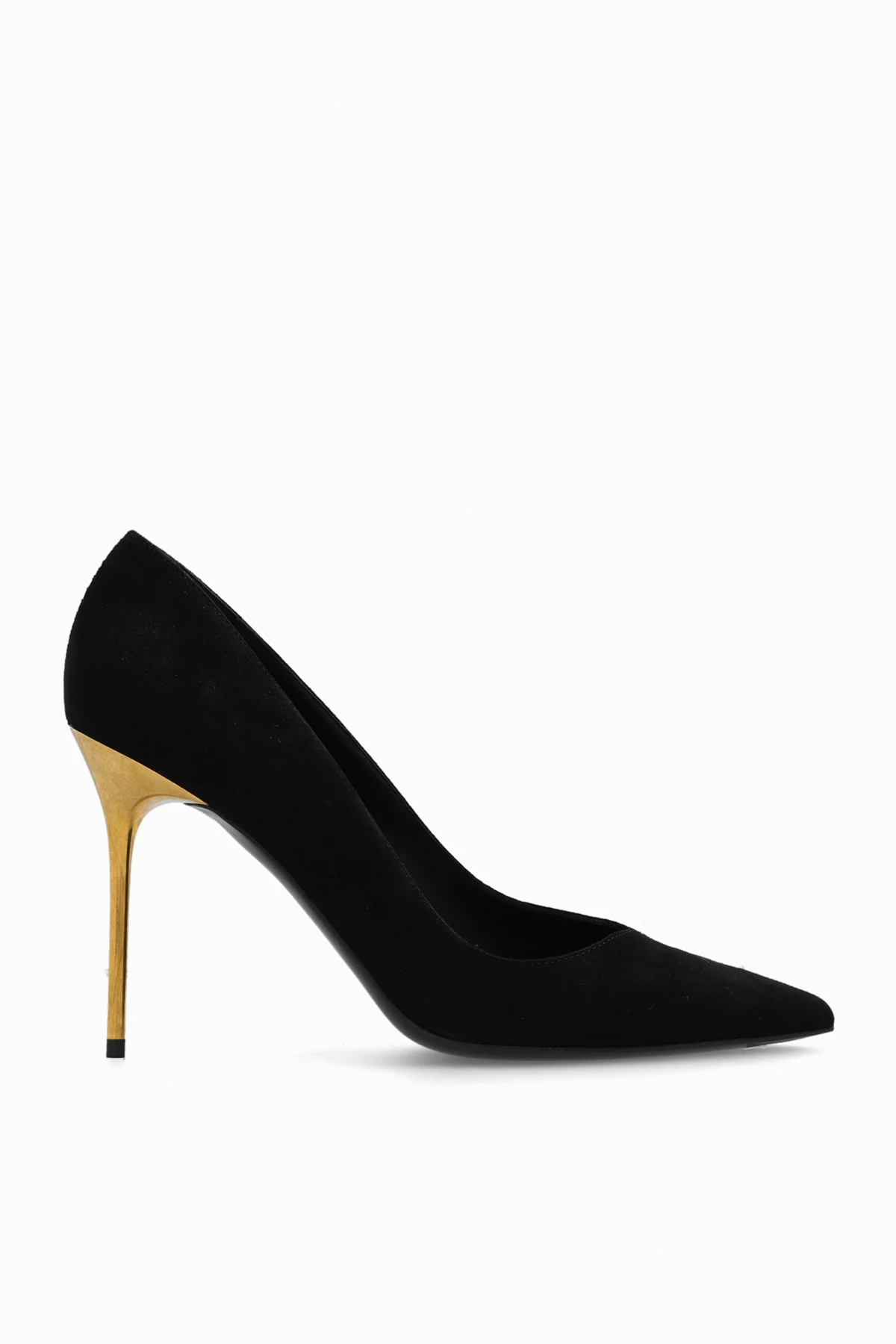 Zamszowe buty na obcasie
