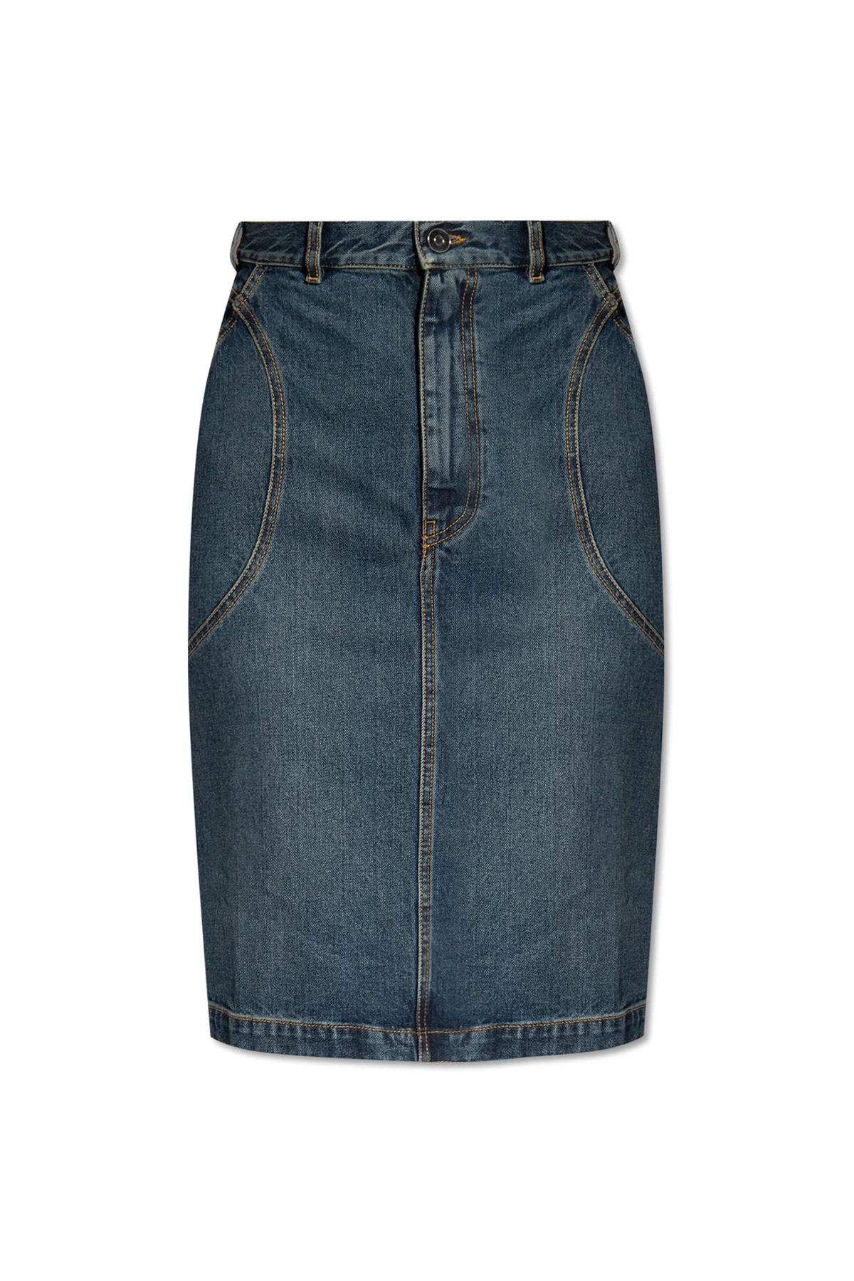 Denim pencil skirt
