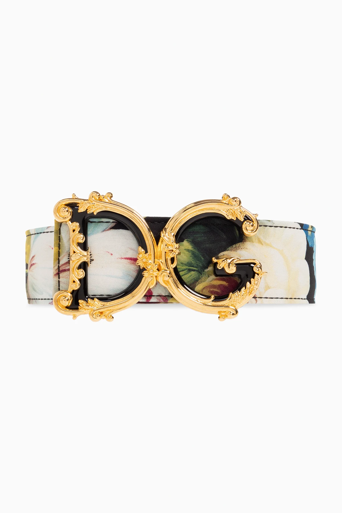 Belt with floral motif