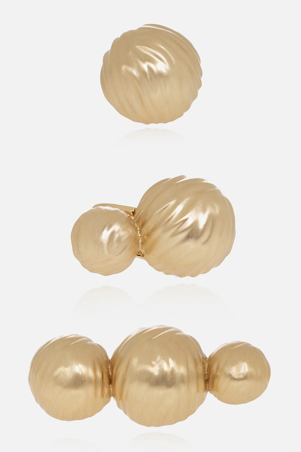 Zestaw trzech pierścieni ‘Brushed’