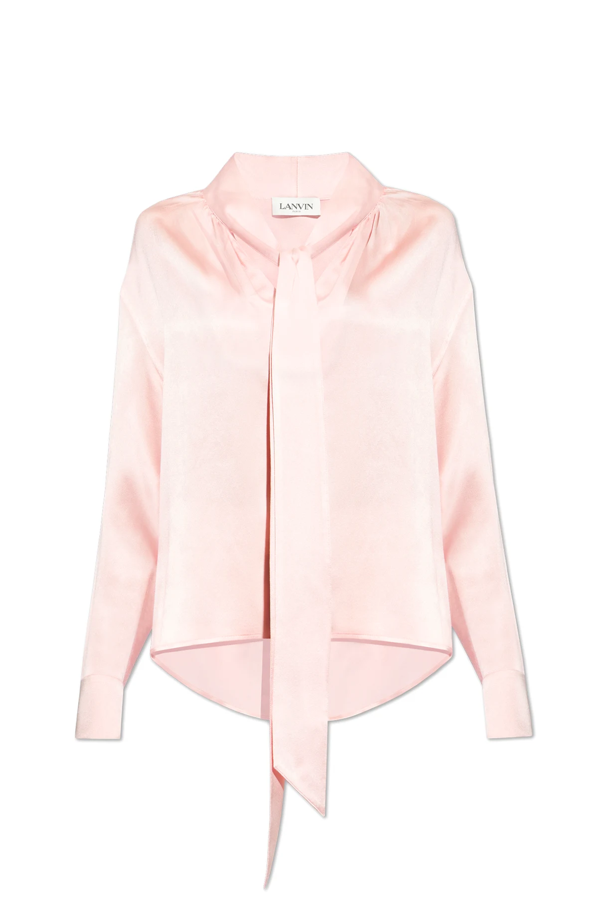 Jedwabny top z wiązaniem pod szyją