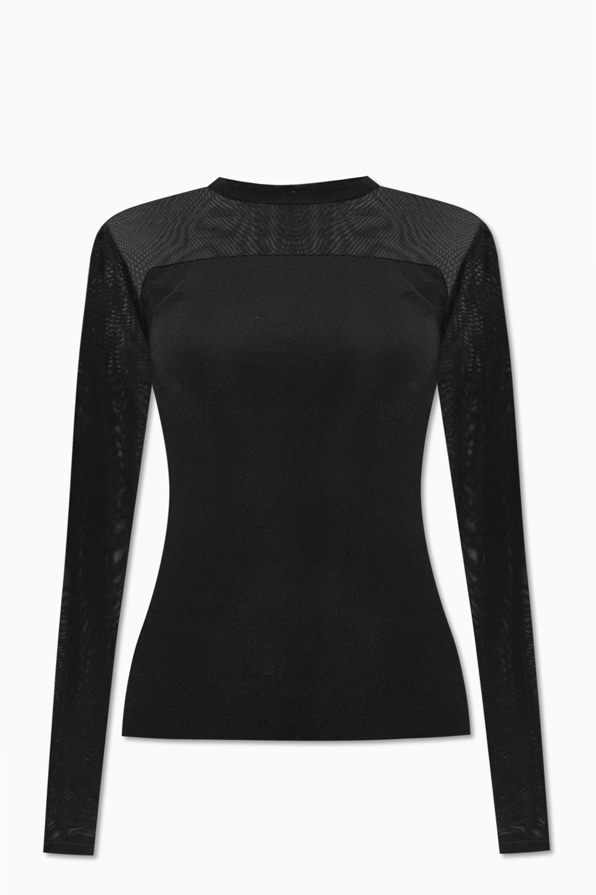 Top z transparentną wstawką